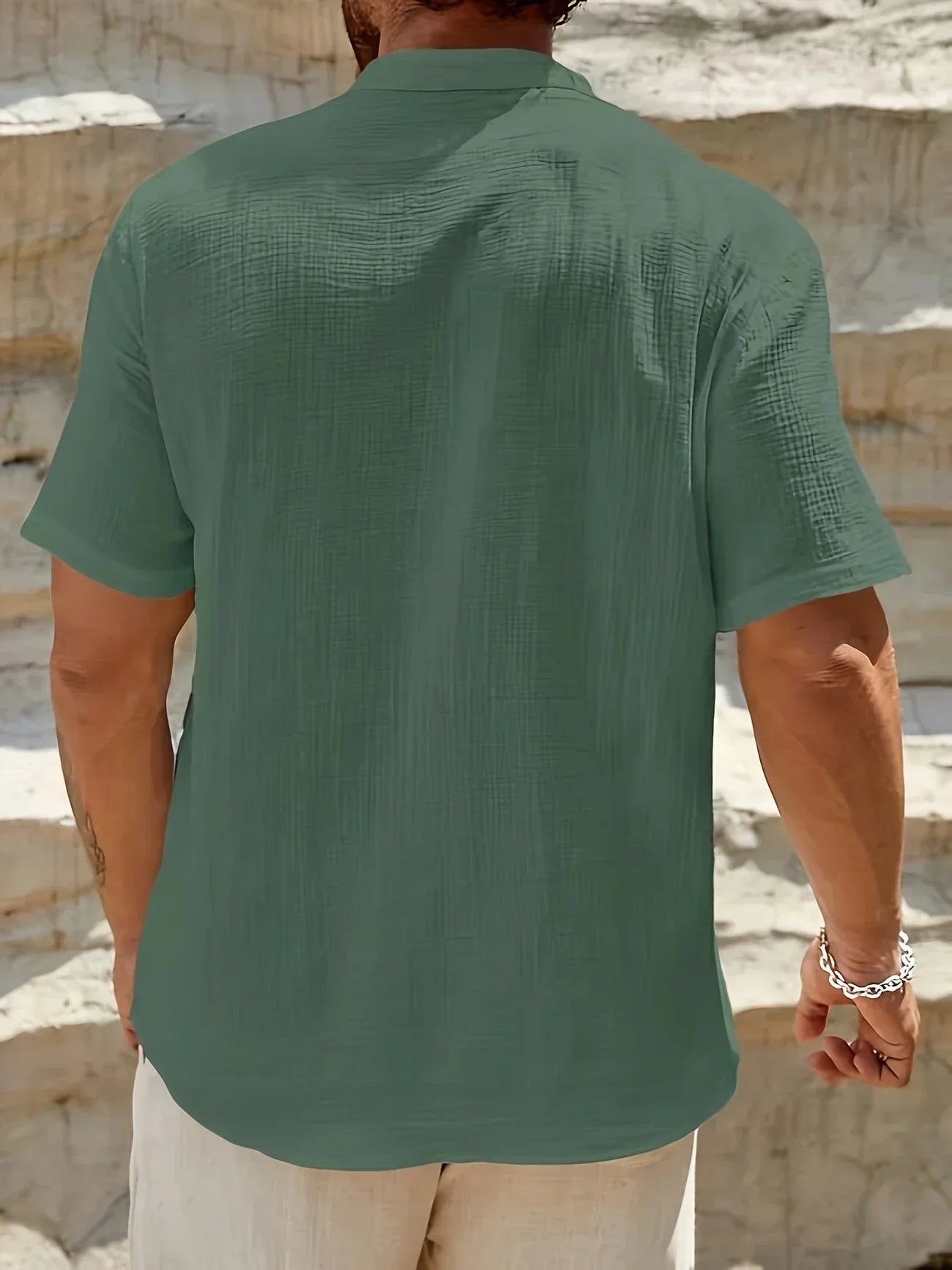 Lenoir™ | Chemise d’été élégante à col montant