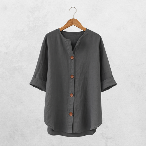 Atelier Élégance™ | Blouse en lin décontractée
