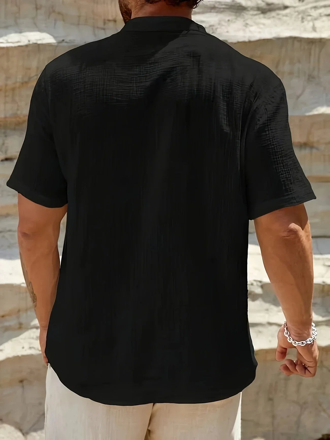 Lenoir™ | Chemise d’été élégante à col montant