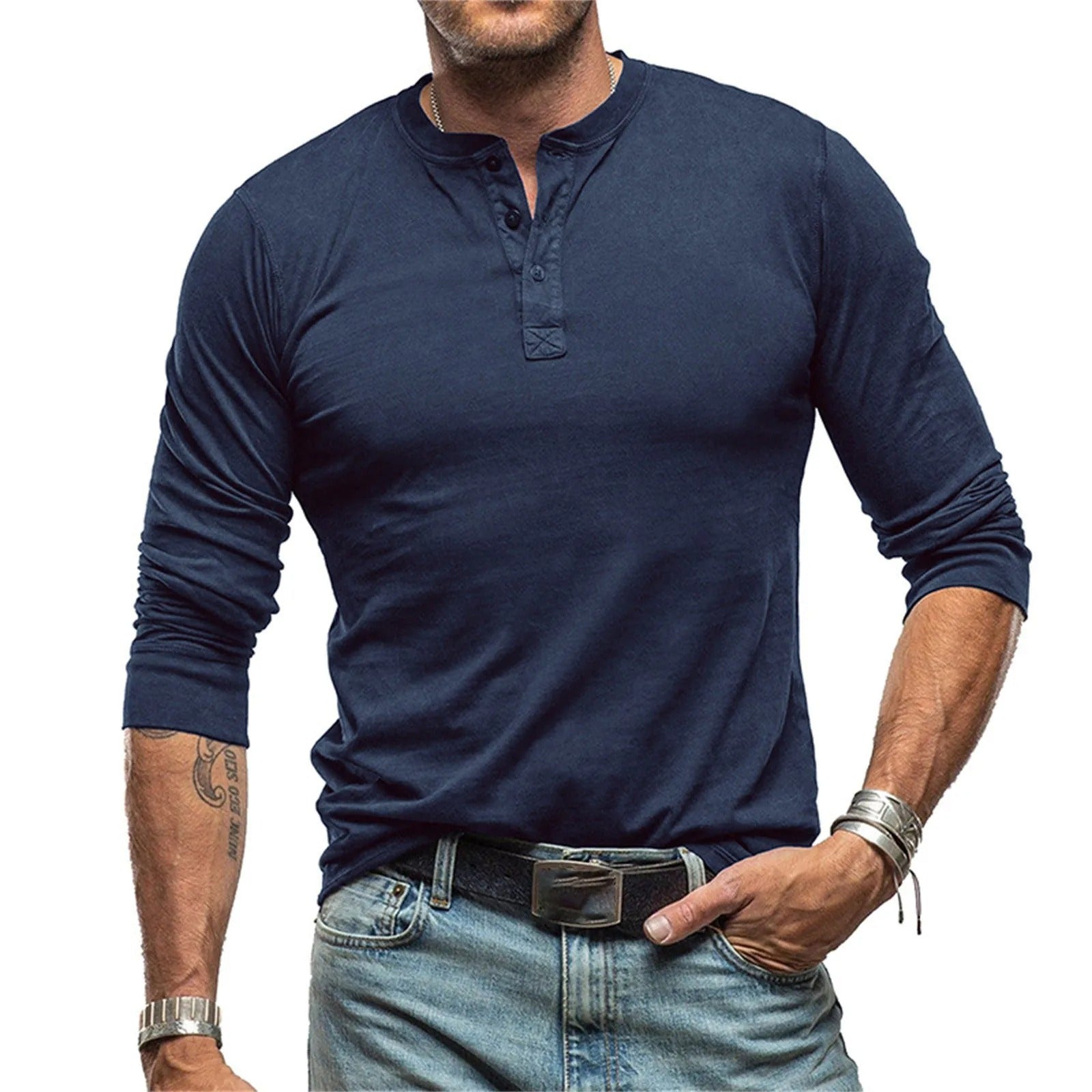 Lenoir™ - Chemise vintage à manches longues