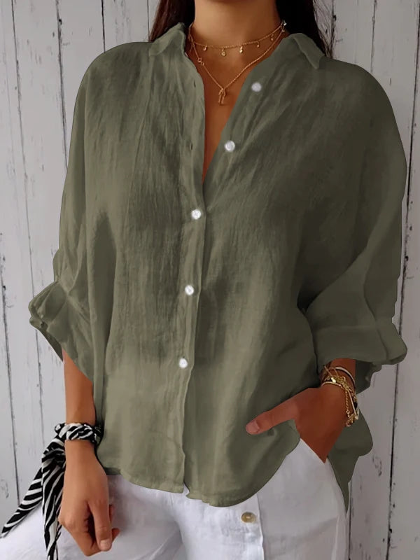 Atelier Élégance™ | Chemise Coton et Lin à Nouer dans le Dos