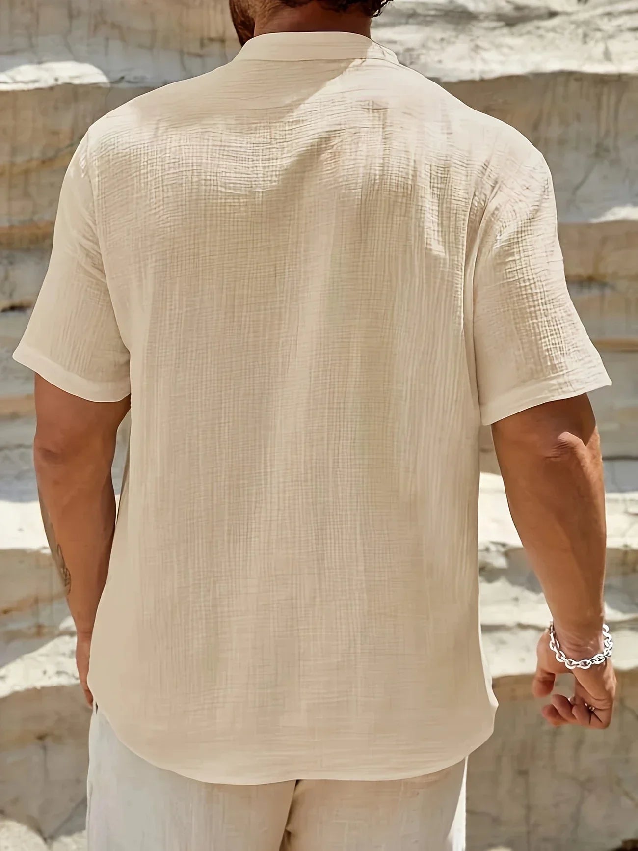 Lenoir™ | Chemise d’été élégante à col montant
