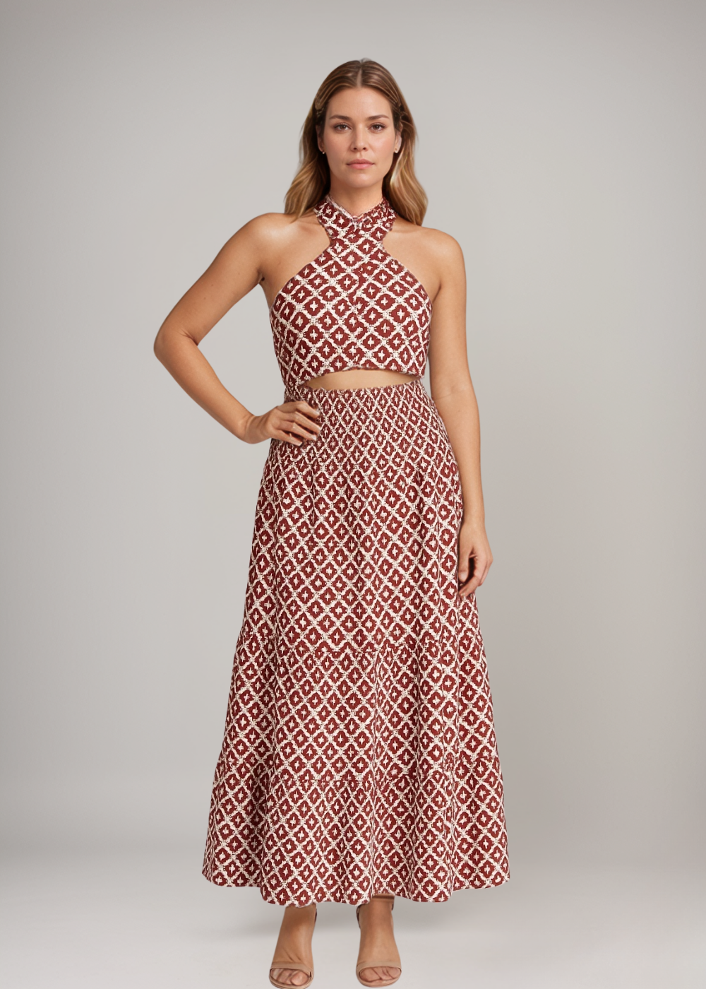 Atelier Élégance™ | Ensemble à col halter au look de fleurs du désert