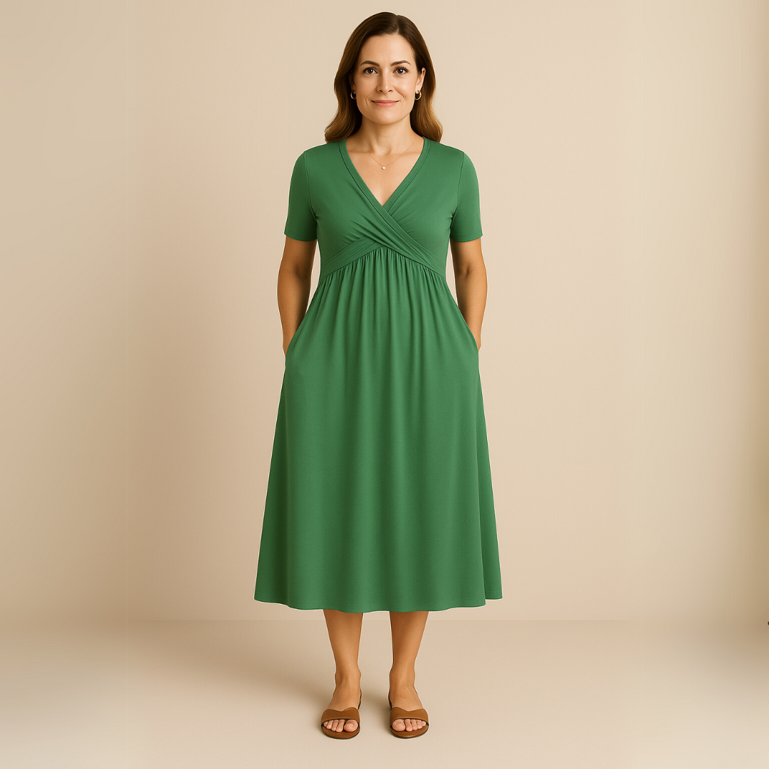 Atelier Élégance™ | Robe midi à décolleté en V