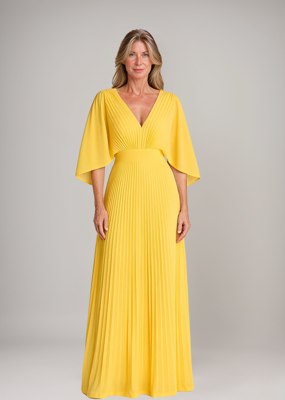 Atelier Élégance™ | Robe Plissée Heure Dorée