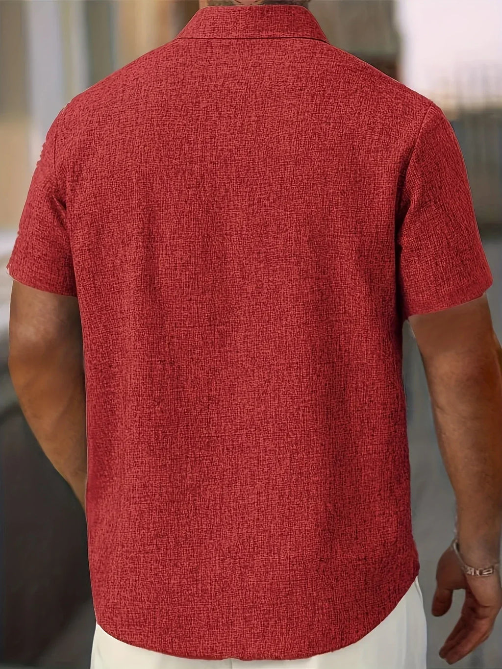 Lenoir™ | Chemise légère à manches courtes en mélange de lin