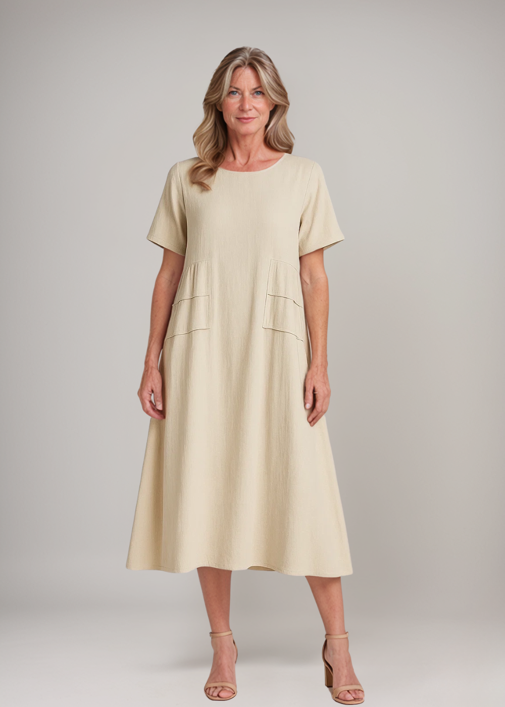 Atelier Élégance™ | Robe midi décontractée avec poches