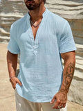 Lenoir™ | Chemise d’été élégante à col montant