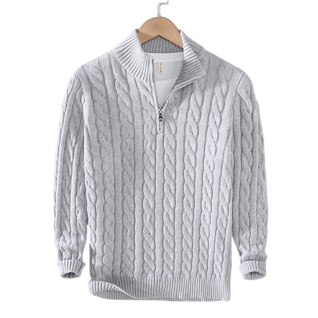 Atelier Élégance™ | Pull demi-zippé