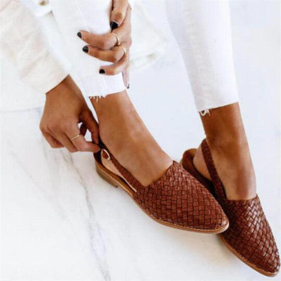 Atelier Élégance™ | Ballerines Élégantes en cuir tressé