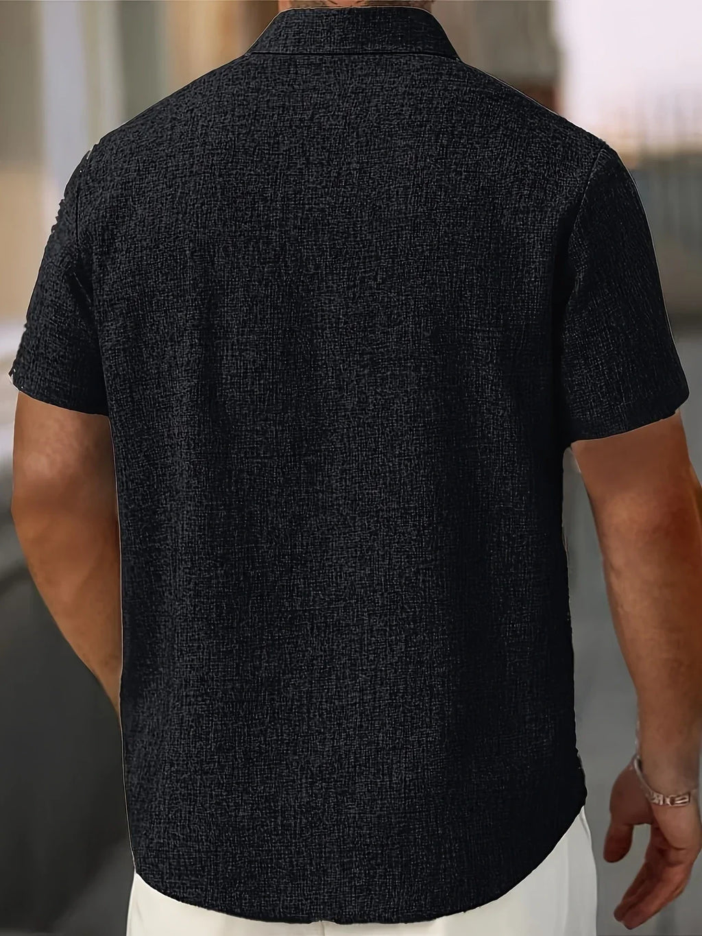 Lenoir™ | Chemise légère à manches courtes en mélange de lin