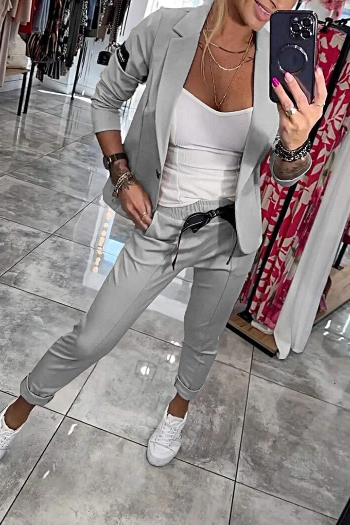 Atelier Élégance™ | Ensemble Blazer et Jogger Décontracté