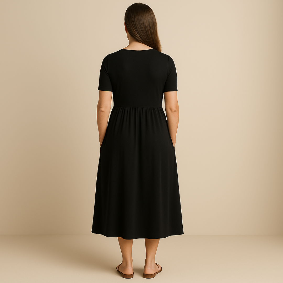 Atelier Élégance™ | Robe midi à décolleté en V