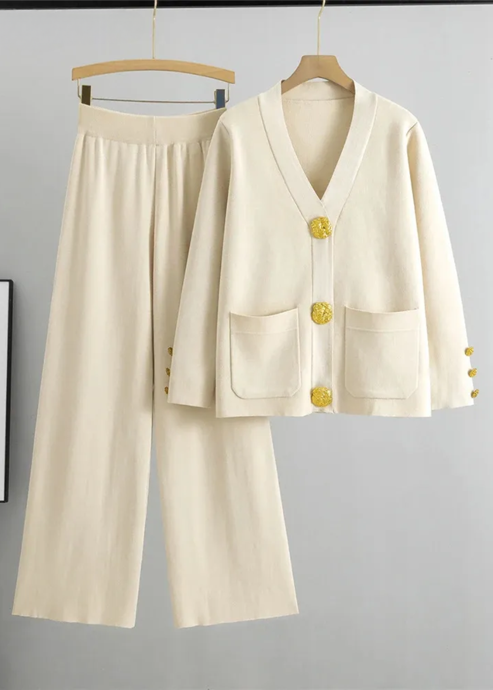 Atelier Élégance™ | Ensemble tricot avec patte de boutonnage