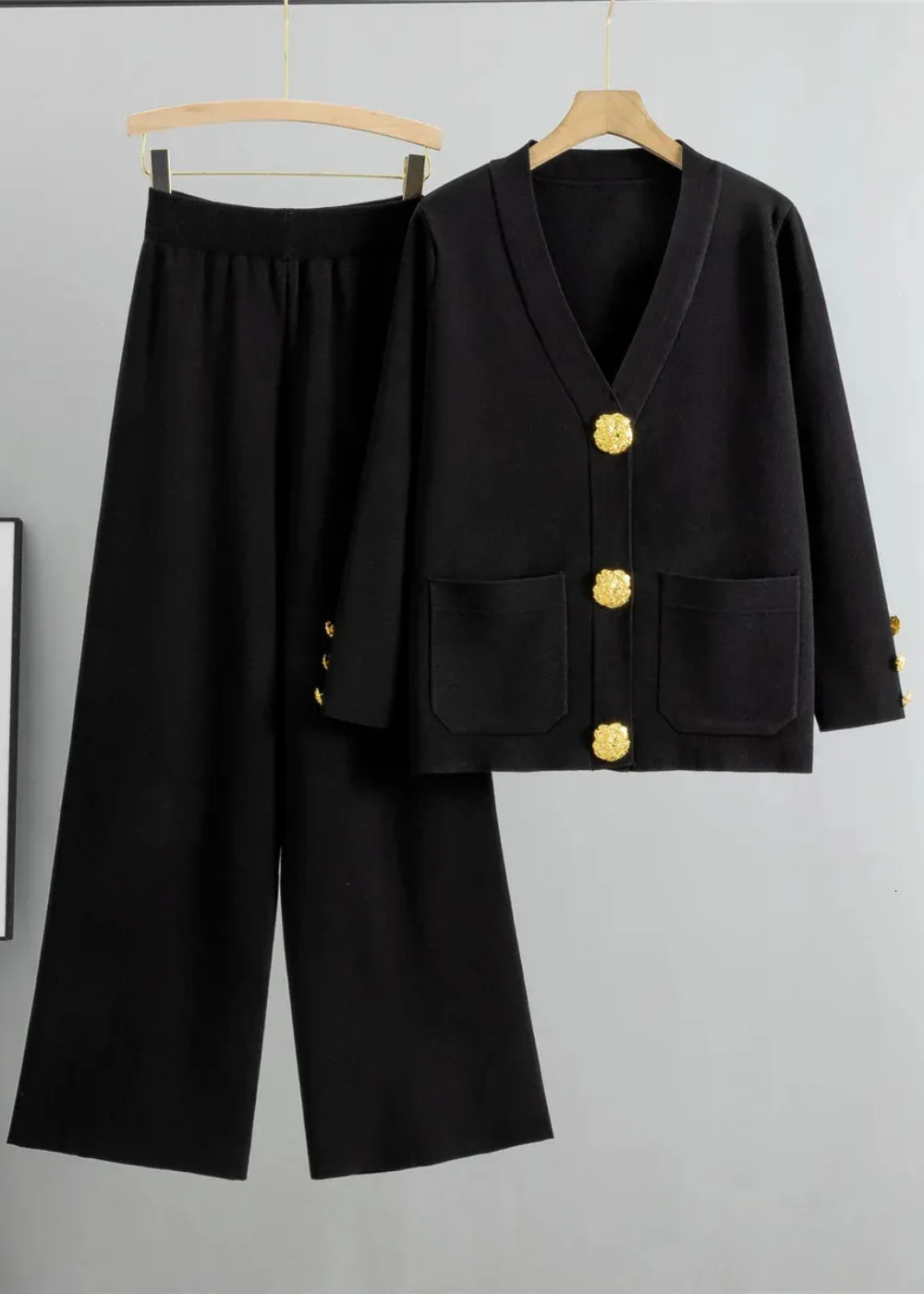 Atelier Élégance™ | Ensemble tricot avec patte de boutonnage