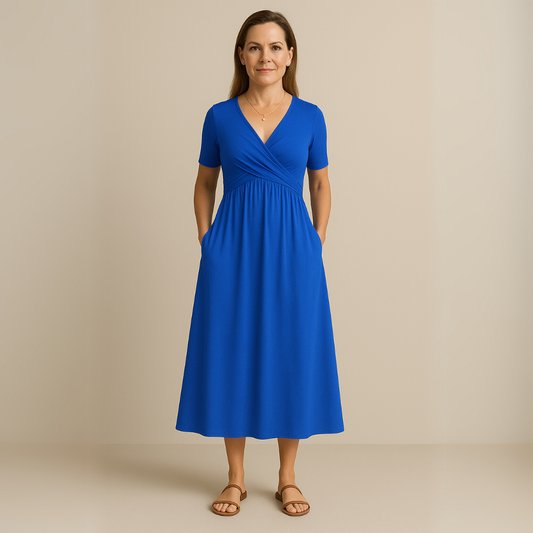Atelier Élégance™ | Robe midi à décolleté en V