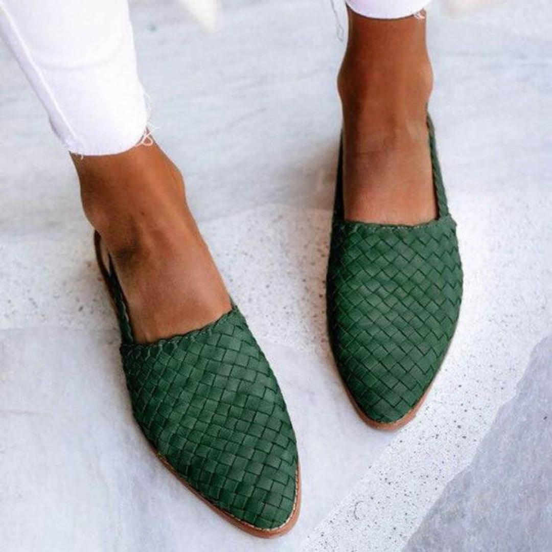 Atelier Élégance™ | Ballerines Élégantes en cuir tressé