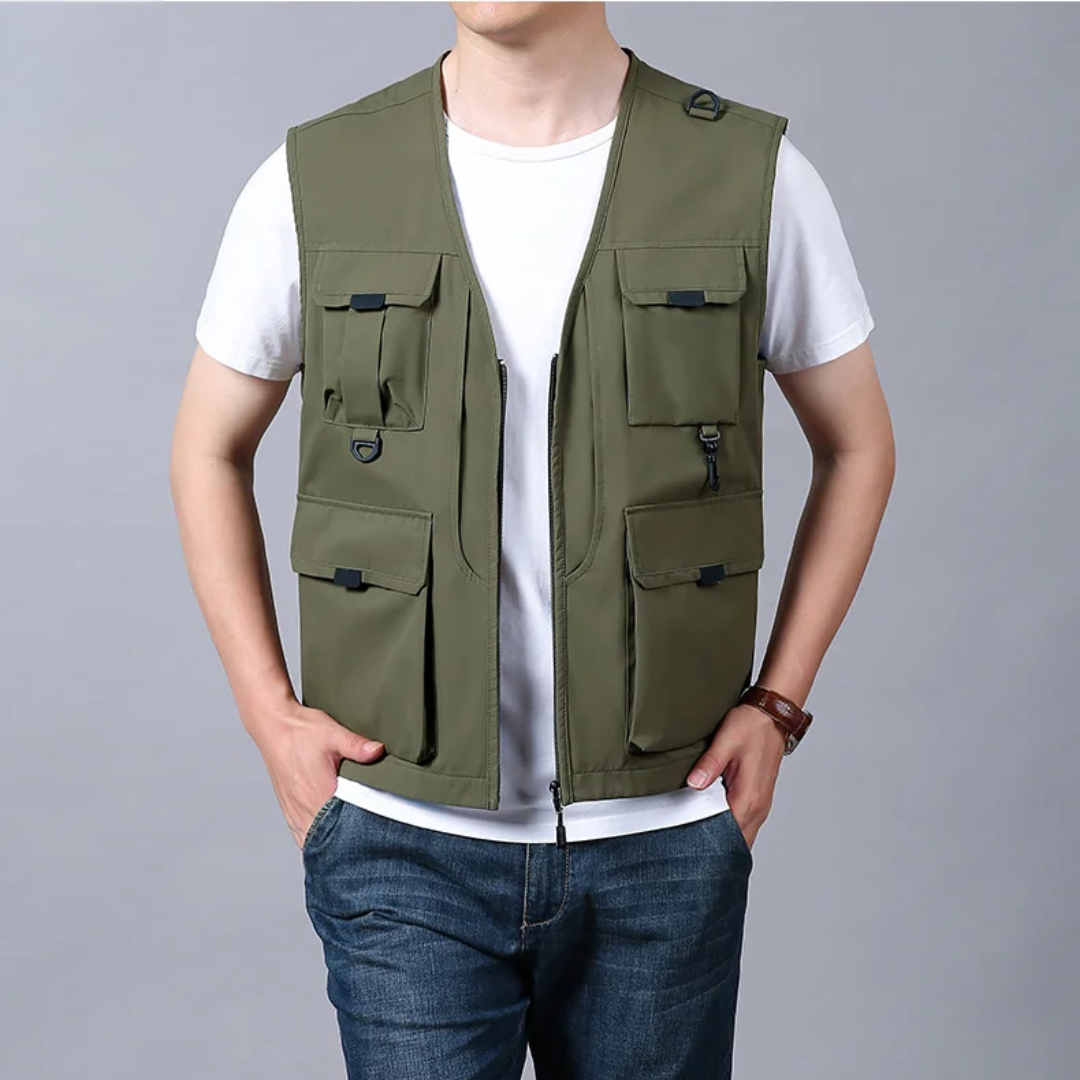 Atelier Élégance™ | Gilet cargo respirant multi-poches
