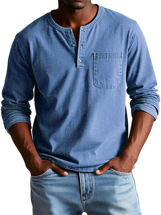 Atelier Élégance™ | T-shirt à col Henley classique