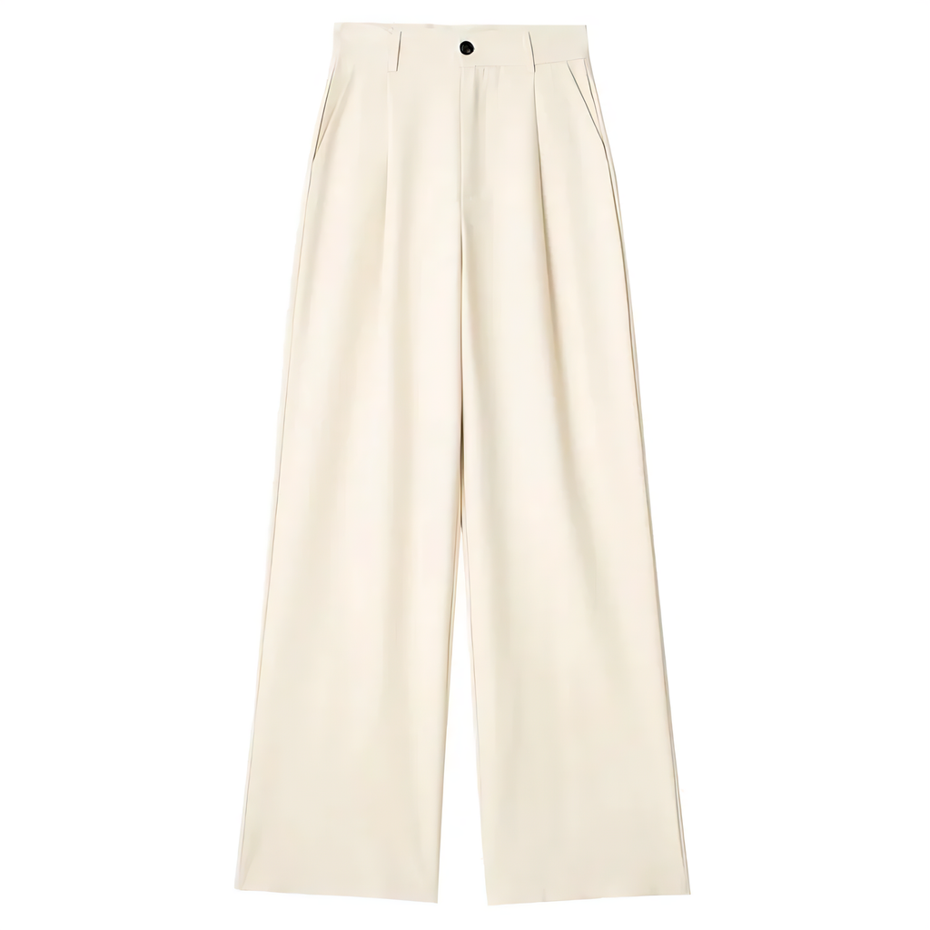 Atelier Élégance™ | Pantalon Large Écru Élégant