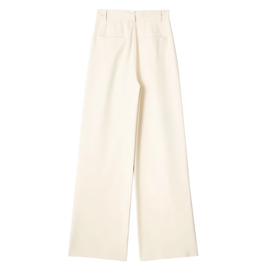 Atelier Élégance™ | Pantalon Large Écru Élégant