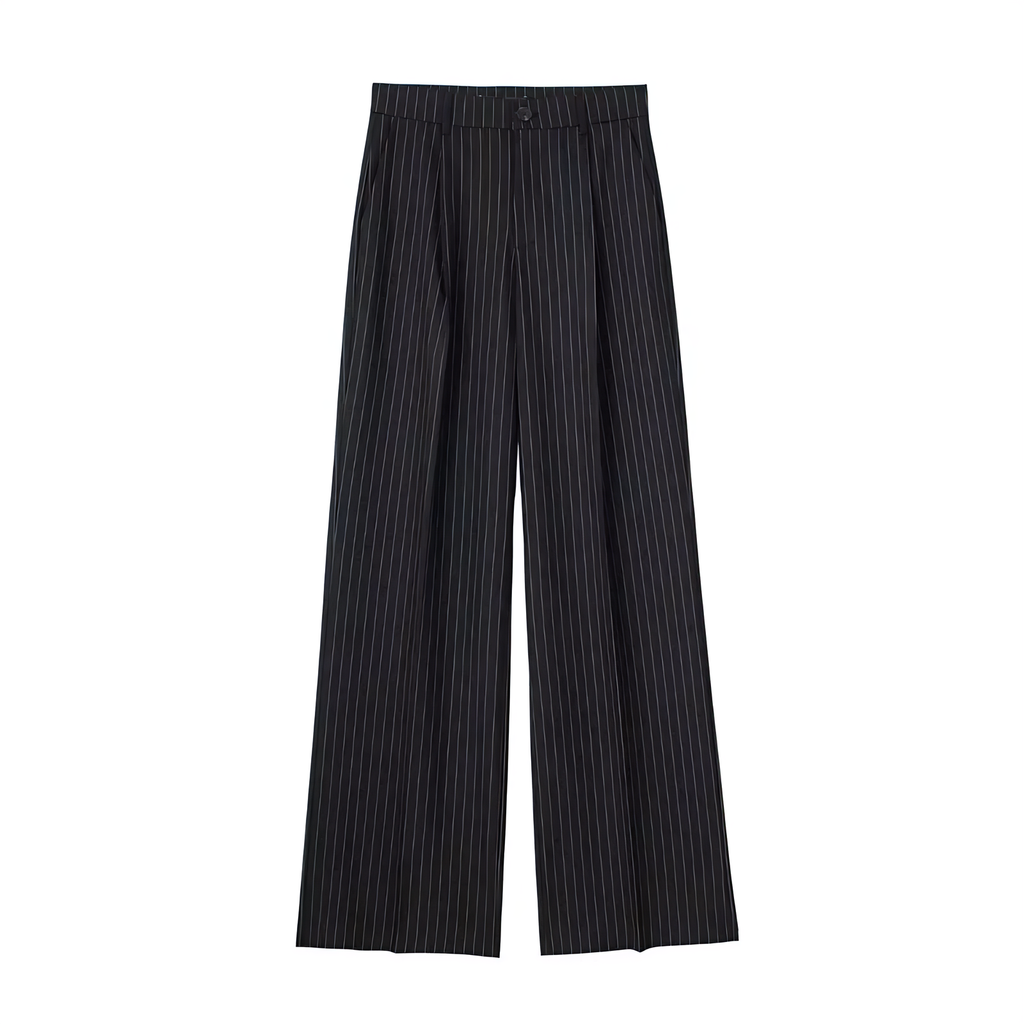 Atelier Élégance™ | Pantalon Large Gris Élégant