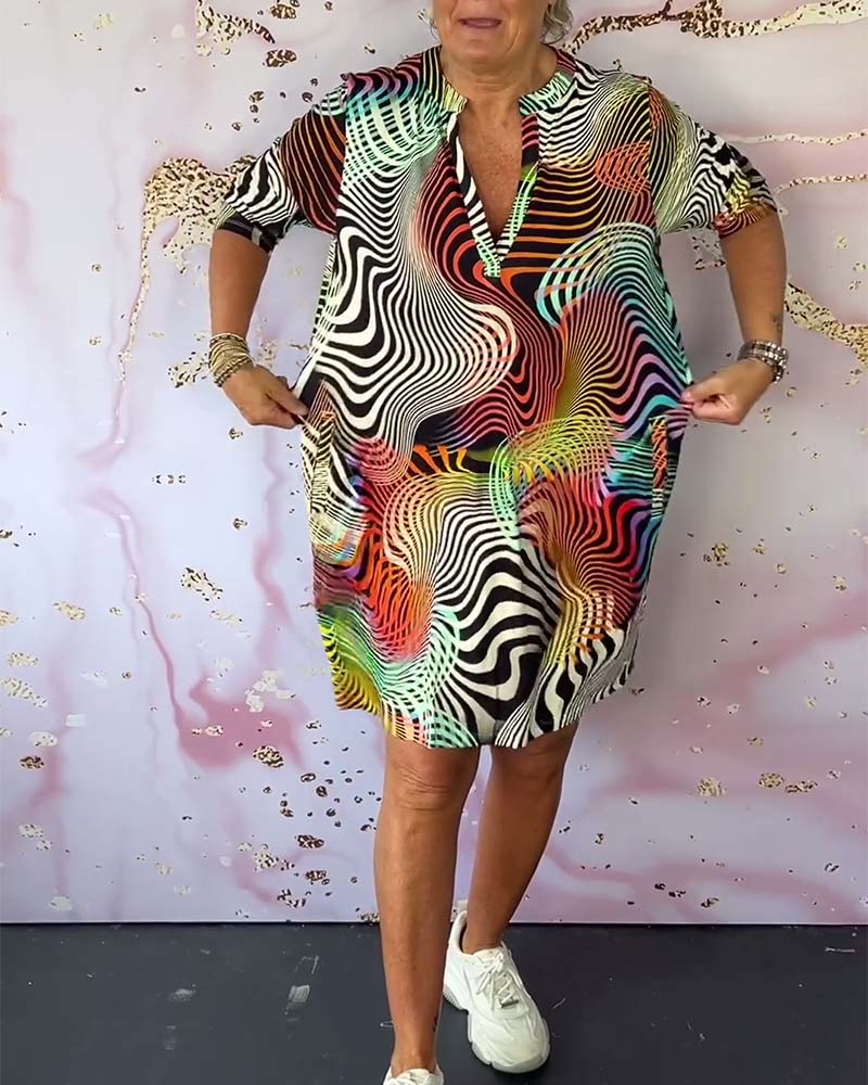 Atelier Élégance™ | Robe à illusion optique et coupe T-shirt
