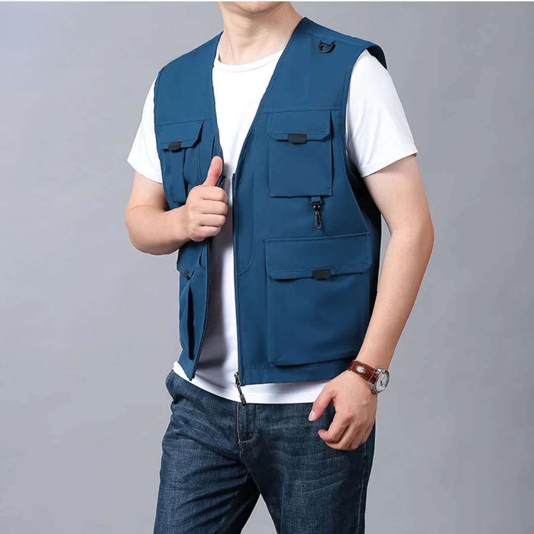 Atelier Élégance™ | Gilet cargo respirant multi-poches