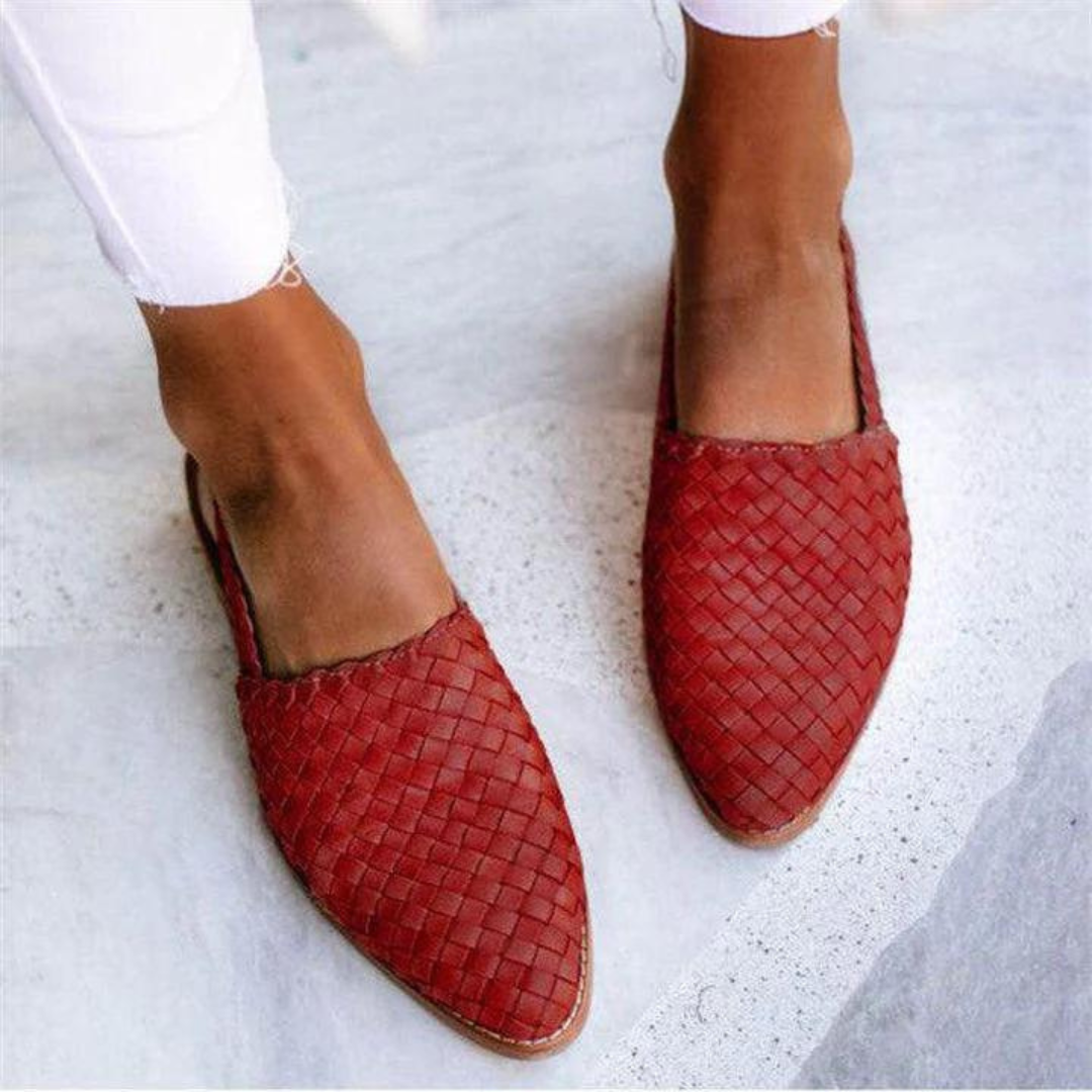 Atelier Élégance™ | Ballerines Élégantes en cuir tressé