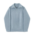 Atelier Élégance™ | Pull Azure à quart de zip