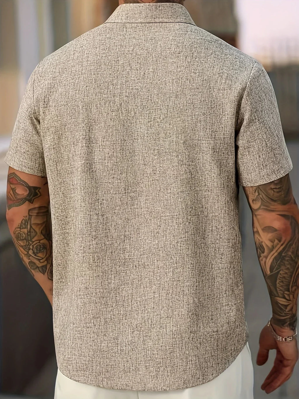 Lenoir™ | Chemise légère à manches courtes en mélange de lin