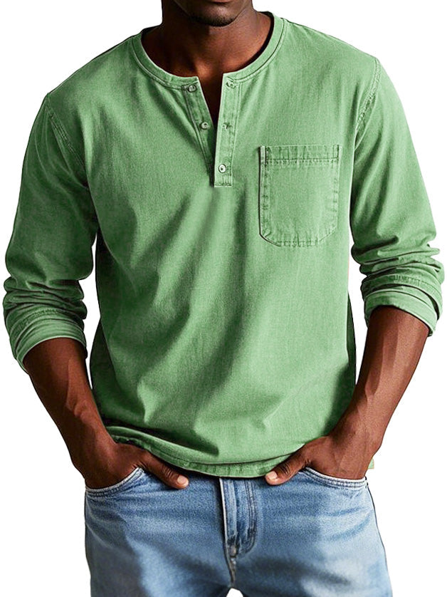 Atelier Élégance™ | T-shirt à col Henley classique
