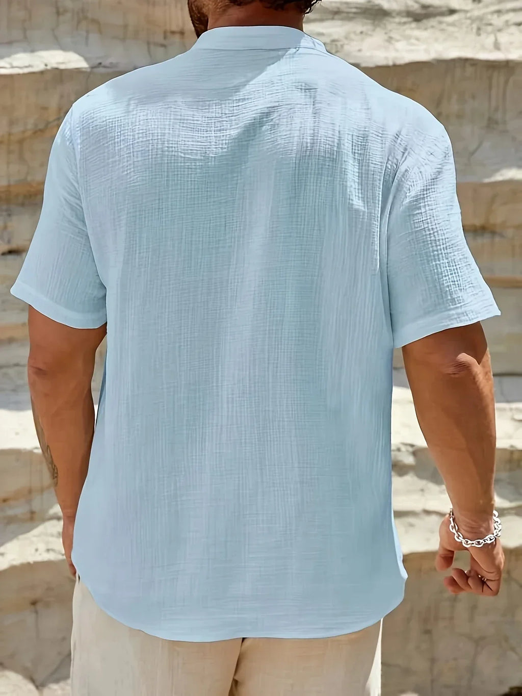 Lenoir™ | Chemise d’été élégante à col montant