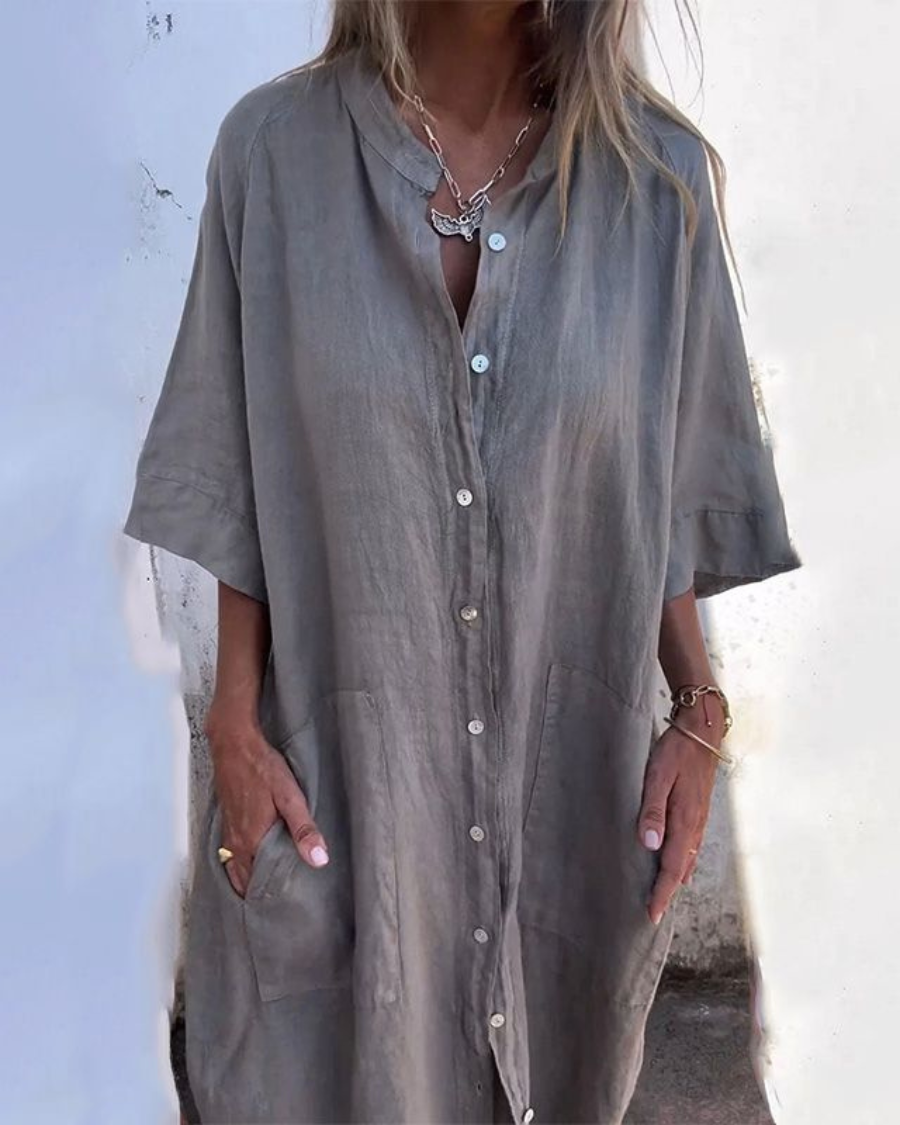 Atelier Élégance™ | Melanie robe Chemise Décontractée Style Ibiza