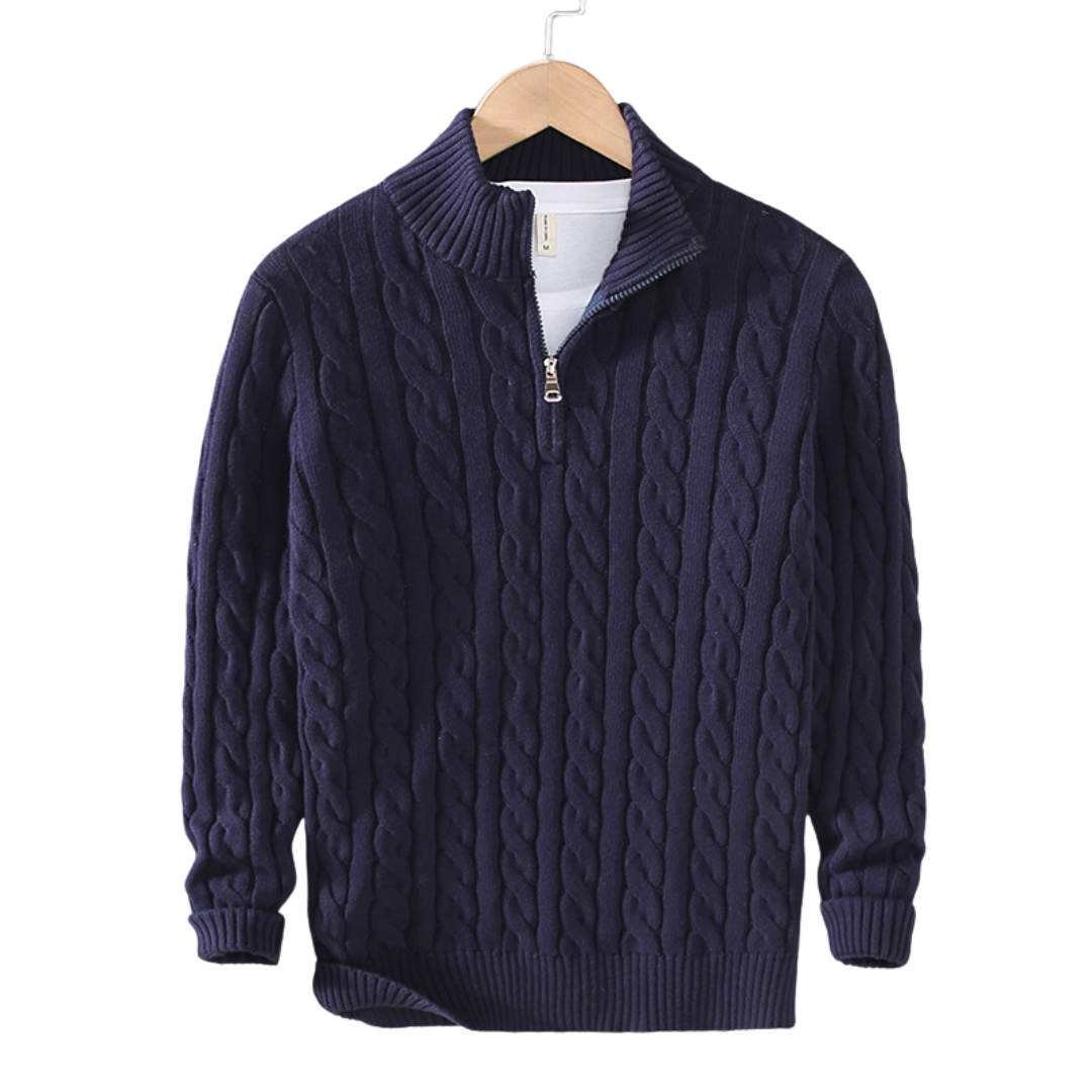 Atelier Élégance™ | Pull demi-zippé