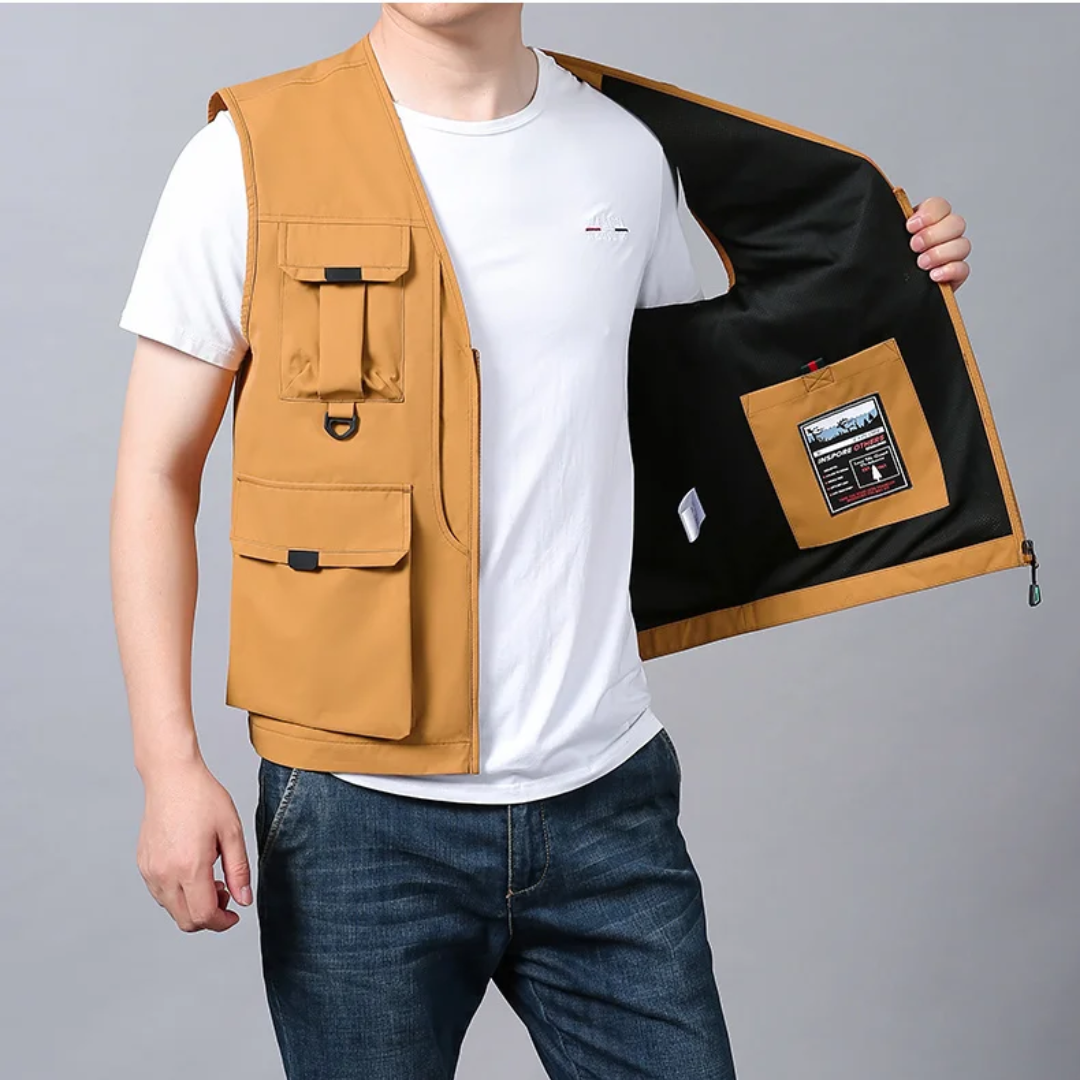 Atelier Élégance™ | Gilet cargo respirant multi-poches