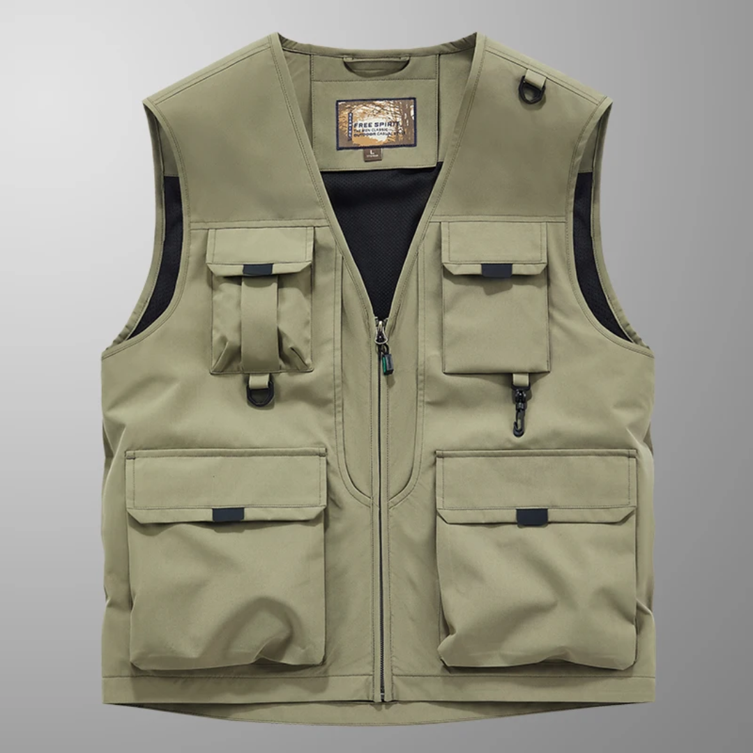 Atelier Élégance™ | Gilet cargo respirant multi-poches