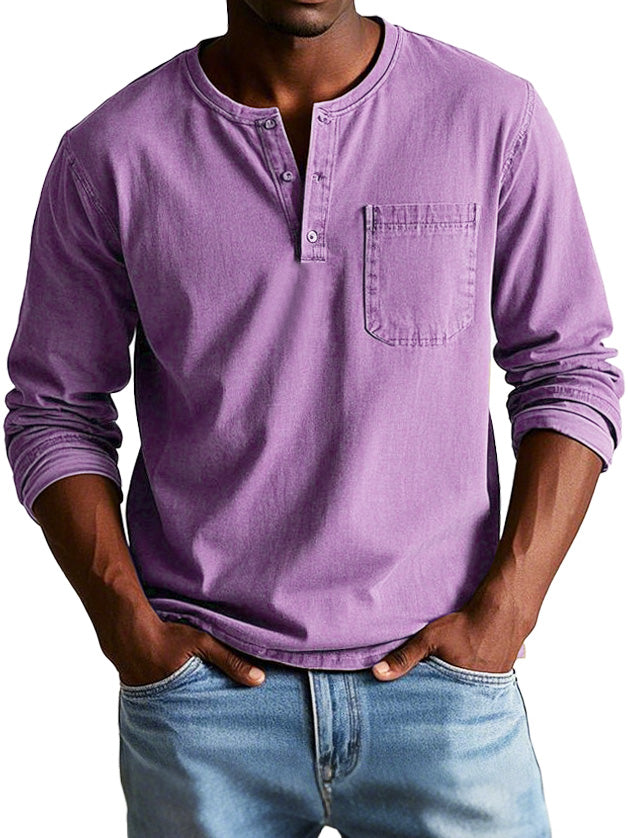 Atelier Élégance™ | T-shirt à col Henley classique