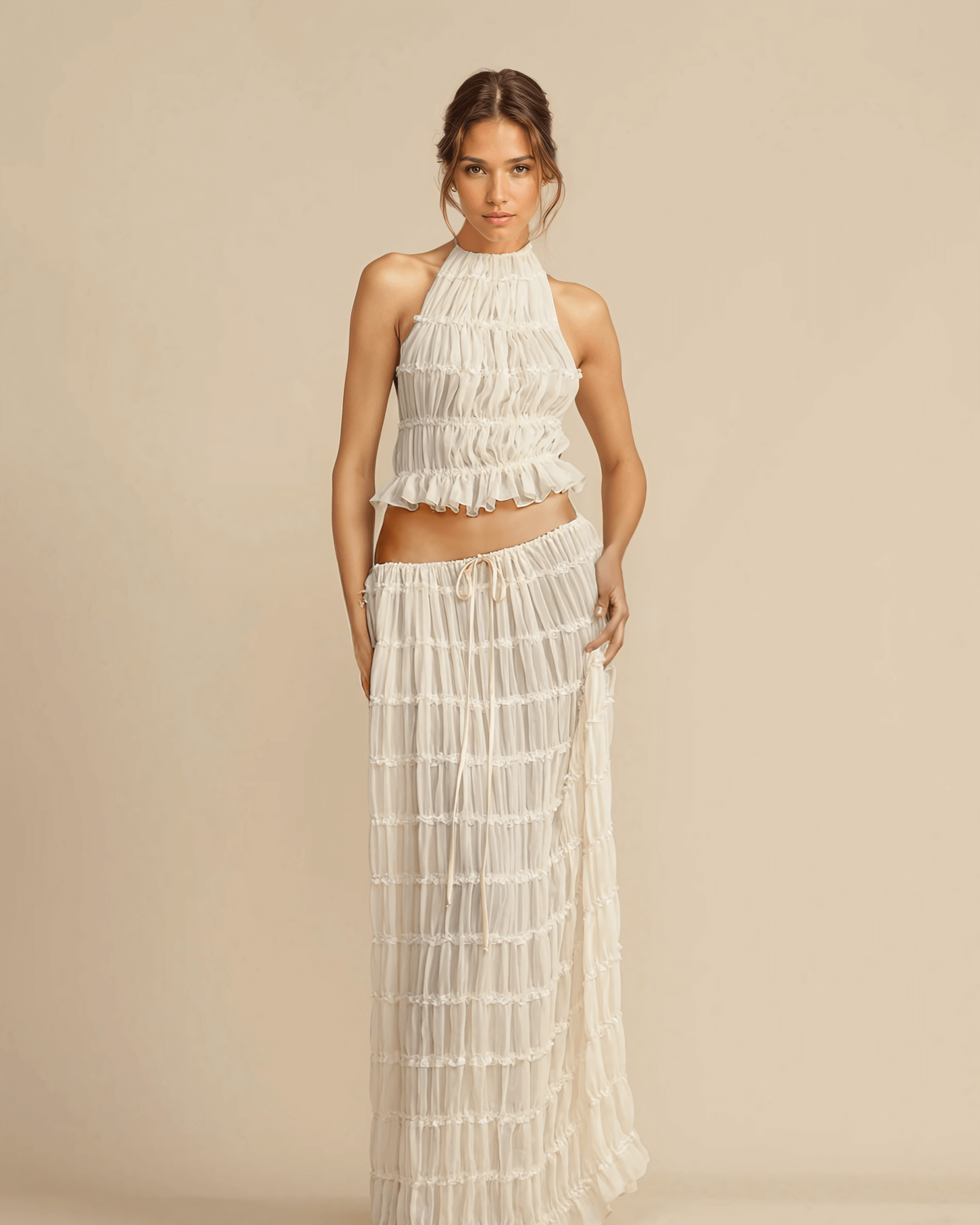 Atelier Élégance™ | Ensemble haut et jupe longue Esmeralda