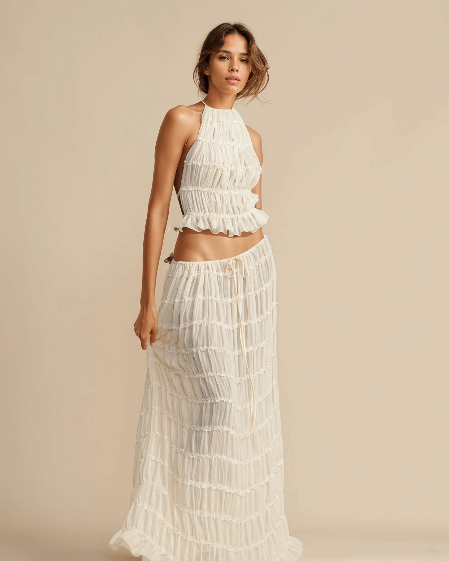 Atelier Élégance™ | Ensemble haut et jupe longue Esmeralda