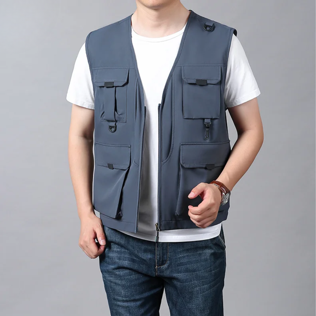 Atelier Élégance™ | Gilet cargo respirant multi-poches