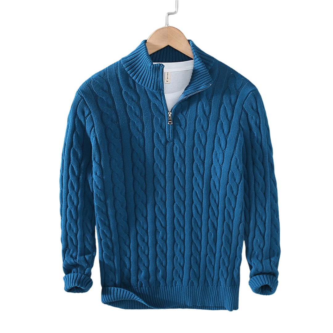 Atelier Élégance™ | Pull demi-zippé