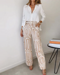 Atelier Élégance™ | Ensemble Retro-Chic avec Pantalon Large