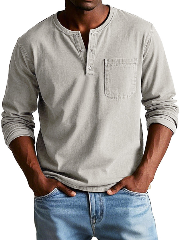 Atelier Élégance™ | T-shirt à col Henley classique