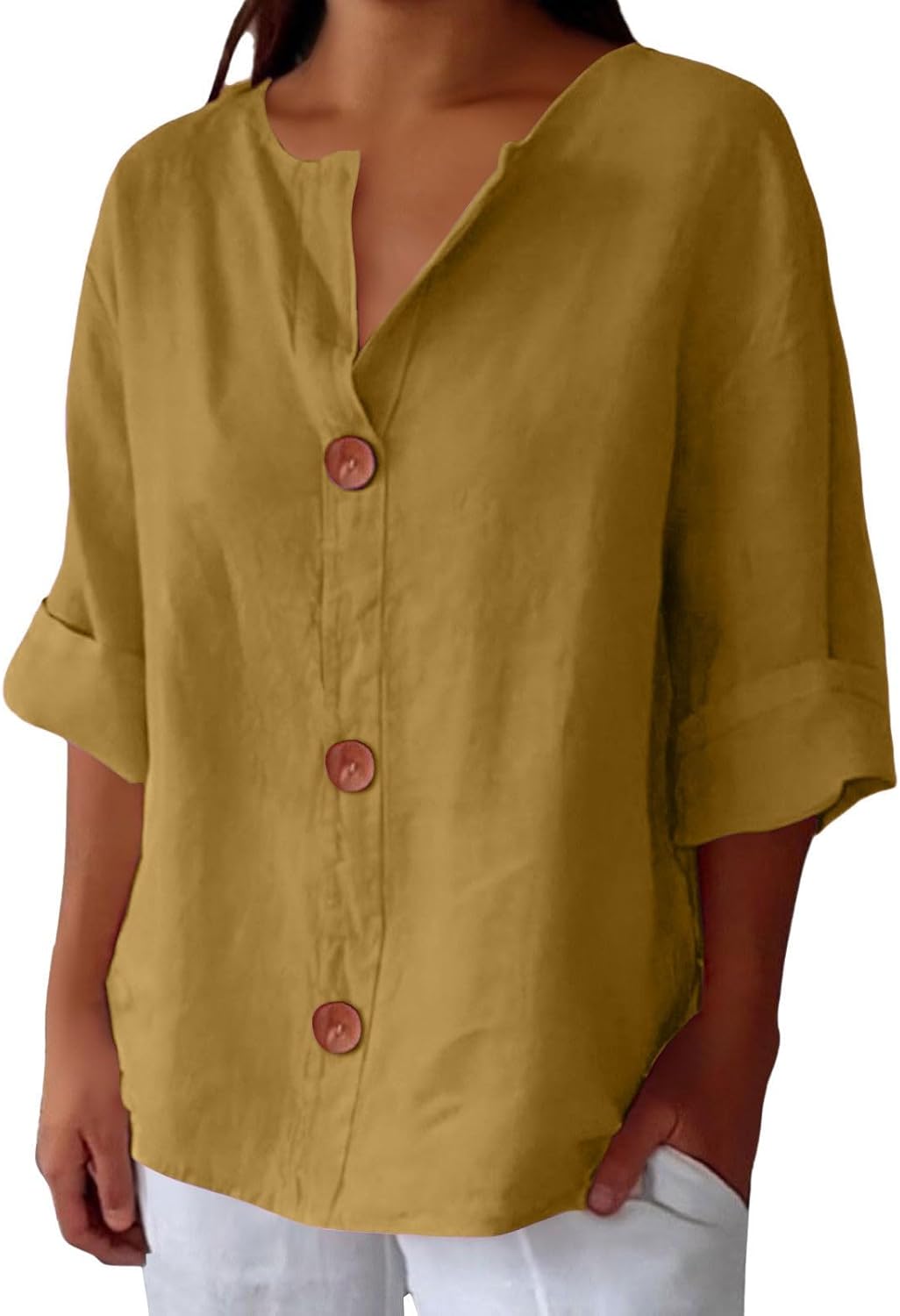Atelier Élégance™ | Blouse en lin décontractée