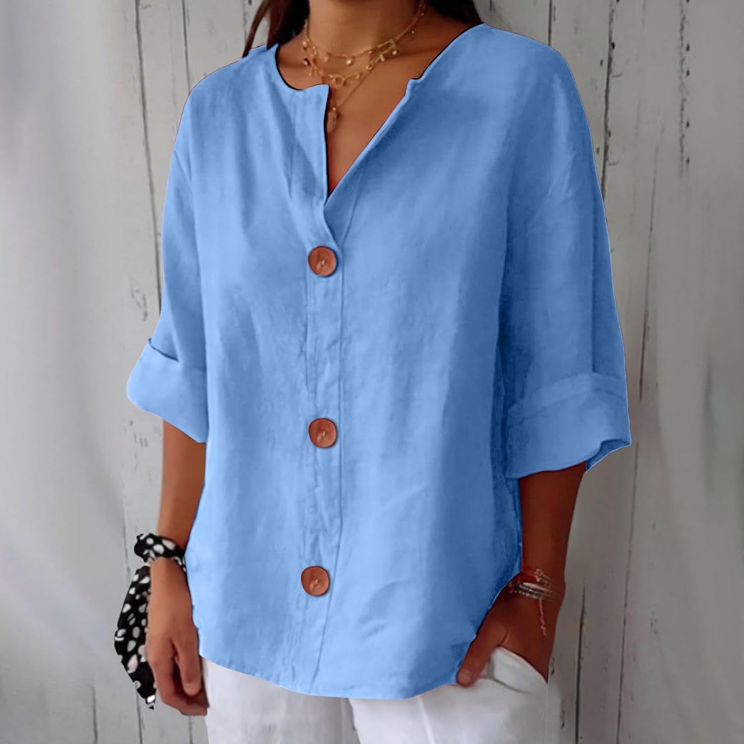 Atelier Élégance™ | Blouse en lin décontractée