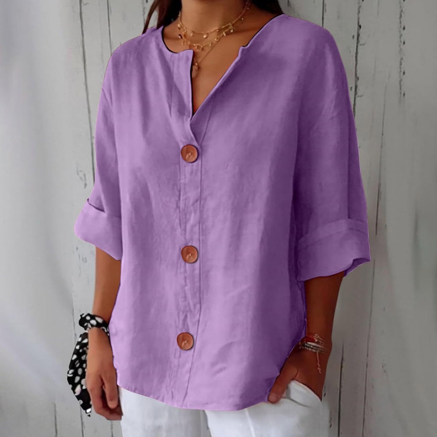 Atelier Élégance™ | Blouse en lin décontractée