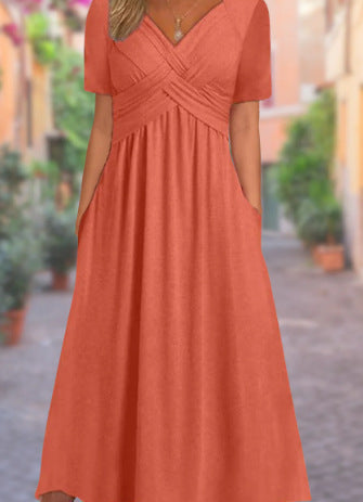 Atelier Élégance™ | Robe midi avec couture à la taille et poches