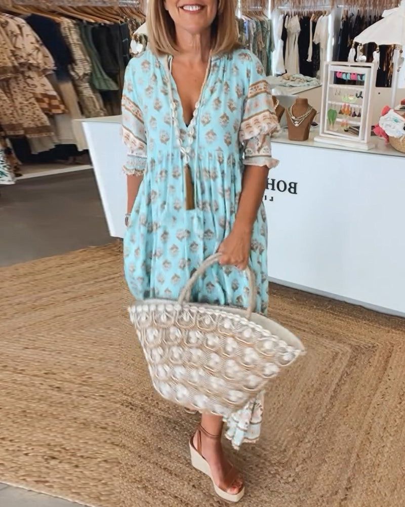 Atelier Élégance™ | Tunique Boho avec Franges