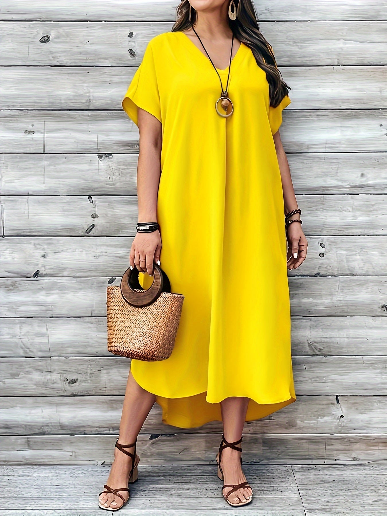 Atelier Élégance™ | Hailey Robe col en V taille plus